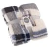 Simply Everyday Check Sherpa Throw - Navy -Home Accessories Shop 388694 navy check sherpa throw