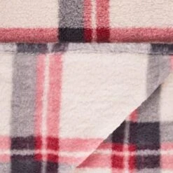 Simply Everyday Check Sherpa Throw - Red -Home Accessories Shop 388703 red check sherpa throw 4