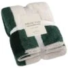 B&M Highland Green Check Sherpa Doublesided Throw -Home Accessories Shop 388770 highland green check sherpa throw