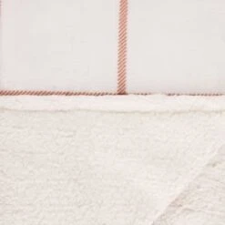 B&M Winston Check Sherpa Throw - White -Home Accessories Shop 388854 winston check throw with sherpa 4