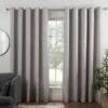 B&M Colorado Hopsack Fully Lined Silver Eyelet Curtains 66 X 90" -Home Accessories Shop 388889 388890 388891 388892 388894 colorado eyelet curtain silver
