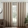 B&M Colorado Hopsack Fully Lined Cream Eyelet Curtains 66 X 90" -Home Accessories Shop 388895 388896 388897 388898 388899 colorado eyelet curtain cream 1