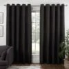 B&M Colorado Hopsack Fully Lined Black Eyelet Curtains 66 X 90" 1 B&M Colorado Hopsack Fully Lined Black Eyelet Curtains 66 X 90" -Home Accessories Shop 388900 388901 388902 388903 388904 colorado eyelet curtain black