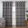 B&M Oakland Traditional Woven Grey Check Curtains 46 X 72" -Home Accessories Shop 388935 388936 388937 388938 388939 oakland woven check curtain grey 1