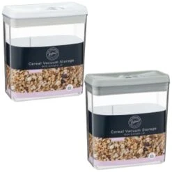 B&M Cereal Vacuum Storage Container - White -Home Accessories Shop 389148 389149 cereal vacuum storage group