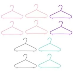 B&M Children's Hangers 10pk - Pastel 11 B&M Children's Hangers 10pk - Pastel -Home Accessories Shop 389289 home organisation co 10pk childrens hangers girl 2