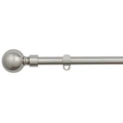 B&M Small Steel Orb Pole 122-213cm -Home Accessories Shop 390191 steel orb small curtain pole