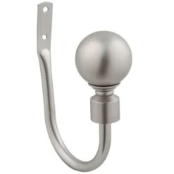 B&M Matt Satin Silver Orb Curtain Hold Backs 2pk -Home Accessories Shop 390224 matt satin silver orb pair holdbacks 2