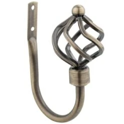 B&M Antique Brass Mace Curtain Hold Backs 2pk -Home Accessories Shop 390235 antique brass mace cage pair holdbacks 2