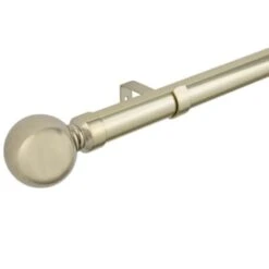 B&M Shiny Gold Orb Curtain Pole 120 - 220cm