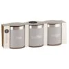 Simply Everyday Set Of Storage Jars 3pk -Home Accessories Shop 390364 3pk round storage jars tea coffee sugar 5