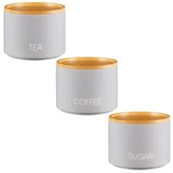 B&M Stackable Tea Coffee Sugar Storage Jars 3pk 8 B&M Stackable Tea Coffee Sugar Storage Jars 3pk -Home Accessories Shop 390366 3pk stackable storage jars 2