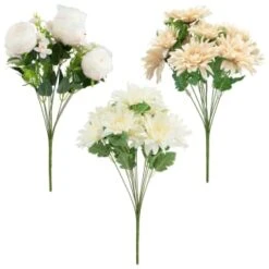 B&M Large Flower Bunch - Cream -Home Accessories Shop 390731 large bunch group
