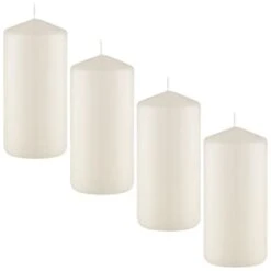 Unscented Pillar Candles 4pk -Home Accessories Shop 391227 pillar candles 4pk
