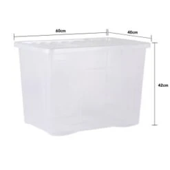 B&M Extra Large Storage Box With Lid -Home Accessories Shop 391380 clear 80l storgae box and lid 3