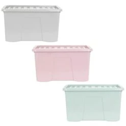 B&M Storage Box With Lid 60L - Sage -Home Accessories Shop 391387 391388 391389 60l storage box group 2