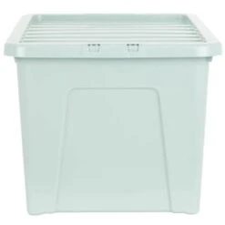 B&M Storage Box With Lid 60L - Sage -Home Accessories Shop 391388 sage 60l storage box 2