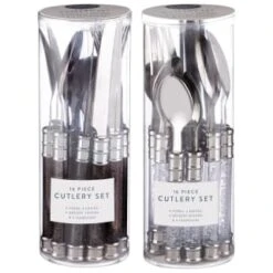 Simply Everyday Bubble Cutlery Set 16pc - Charcoal 7 Simply Everyday Bubble Cutlery Set 16pc - Charcoal -Home Accessories Shop 392130 16 piece cutlery set clear