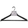 B&M Matt Black Wooden Hangers 4pk -Home Accessories Shop 392148 4pk matte black wooden hangers