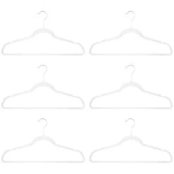 B&M Adult Clear Plastic Hanger 6pk -Home Accessories Shop 392151 6pk clear plastic hangers 2