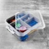 B&M Clear 2 Tier Clip Lid Organiser -Home Accessories Shop 394046 clear 2 teir clip lid organiser