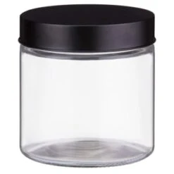 Set Of 3 Jars With Black Lids -Home Accessories Shop 394387 set 3 jars with black lids 3