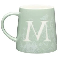 B&M Floral Alphabet Mug (Assorted) -Home Accessories Shop 394397 floral alphabet mug green m
