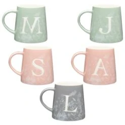 B&M Floral Alphabet Mug (Assorted) -Home Accessories Shop 394397 floral alphabet mug group
