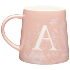 B&M Floral Alphabet Mug (Assorted) -Home Accessories Shop 394397 floral alphabet mug pink a