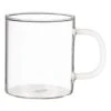 B&M Glass Mug With Coloured Handle -Home Accessories Shop 394422 glass mug with white handle