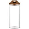 B&M Large Glass Jar With Acacia Wood Lid -Home Accessories Shop 394438 large glass canister with acacia wood 2