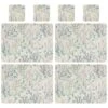 B&M Floral Placemat & Coaster Set 8pc -Home Accessories Shop 394455 floral placemat and coaster set 8pc group