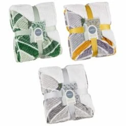 B&M Simply Geo Waffle Throw - Grey -Home Accessories Shop 394916 394917 394920 simply geo waffle throw group