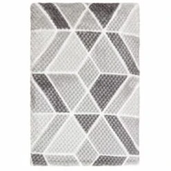 B&M Simply Geo Waffle Throw - Grey -Home Accessories Shop 394917 simply geo waffle throw grey 2