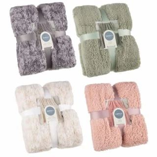 B&M Simply Two Tone Teddy Throw - Natural 7 B&M Simply Two Tone Teddy Throw - Natural - Image 5