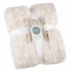 B&M Simply Two Tone Teddy Throw - Natural -Home Accessories Shop 394924 simply two tone teddy throw natural