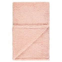 B&M Simply Two Tone Teddy Throw - Blush -Home Accessories Shop 394927 simply plain teddy throw blush 2