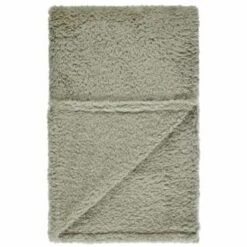 B&M Simply Two Tone Teddy Throw - Sage -Home Accessories Shop 394928 simply plain teddy throw sage
