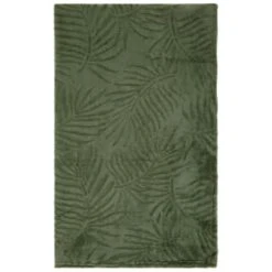 Large Leaf Embossed Green Throw -Home Accessories Shop 394947 large leaf embossed green throw 2