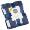 Simply Navy & Gingham Polar Fleece Throw 2pk -Home Accessories Shop 395029 simply super soft throws 2pk navy gingham