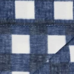 Simply Navy & Gingham Polar Fleece Throw 2pk -Home Accessories Shop 395029 simply super soft throws 2pk navy gingham 4