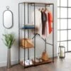 Tromso Garment Rail With Side Shelving -Home Accessories Shop 395473 tromso garment rail with side shelving