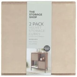 Lokken Velvet Storage Cubes 2pk - Mushroom -Home Accessories Shop 395837 2pk velvet lokken storage cubes mushroom