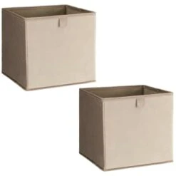 Lokken Velvet Storage Cubes 2pk - Mushroom -Home Accessories Shop 395837 2pk velvet lokken storage cubes mushroom 3