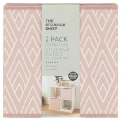 Lokken Printed Storage Cubes 2pk - Pink Diamond 9 Lokken Printed Storage Cubes 2pk - Pink Diamond -Home Accessories Shop 395838 2pk printed lokken storage cubes pink diamond 2
