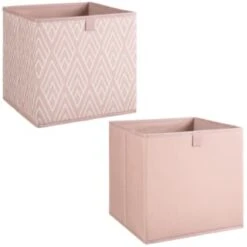 Lokken Printed Storage Cubes 2pk - Pink Diamond 10 Lokken Printed Storage Cubes 2pk - Pink Diamond -Home Accessories Shop 395838 2pk printed lokken storage cubes pink diamond 3