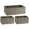 B&M Caen Set Of 3 Paper Rope Baskets - Grey -Home Accessories Shop 395868 caen set of 3 paper rope baskets grey 2