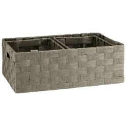 B&M Caen Set Of 3 Paper Rope Baskets - Grey -Home Accessories Shop 395868 caen set of 3 paper rope baskets grey