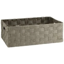 B&M Caen Set Of 3 Paper Rope Baskets - Grey -Home Accessories Shop 395868 caen set of 3 paper rope baskets grey 3