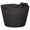 B&M Cara Rope Basket With Handle - Black -Home Accessories Shop 395872 cara rope basket with handle black